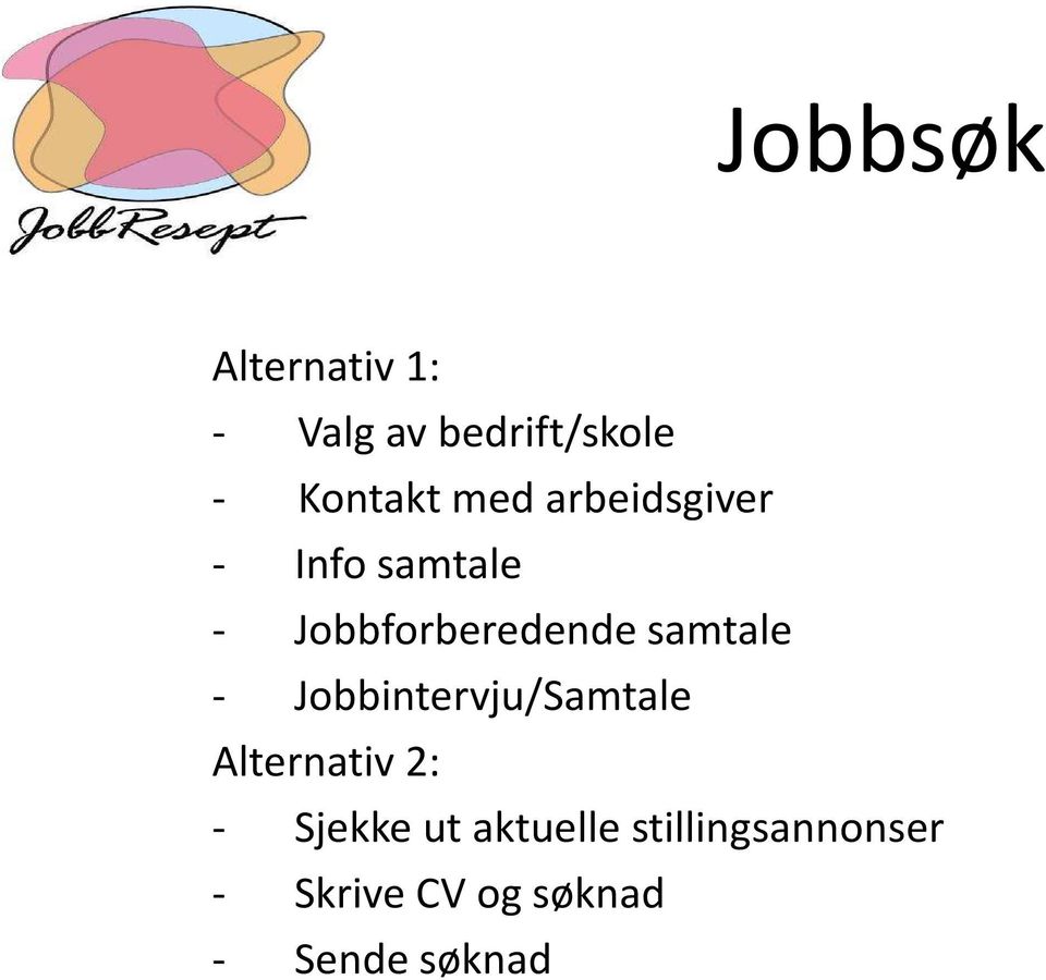 samtale - Jobbintervju/Samtale Alternativ 2: - Sjekke ut