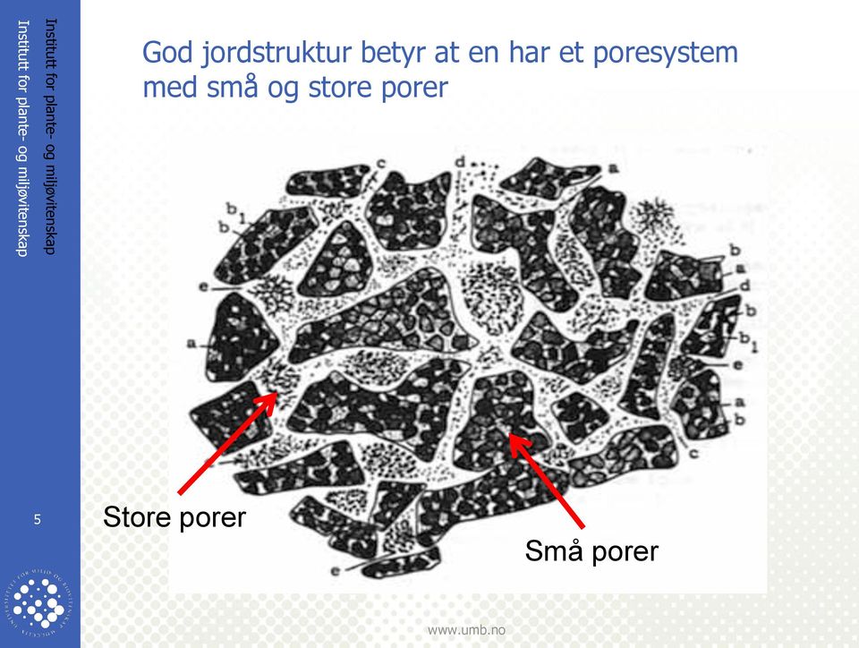 betyr at en har et poresystem med