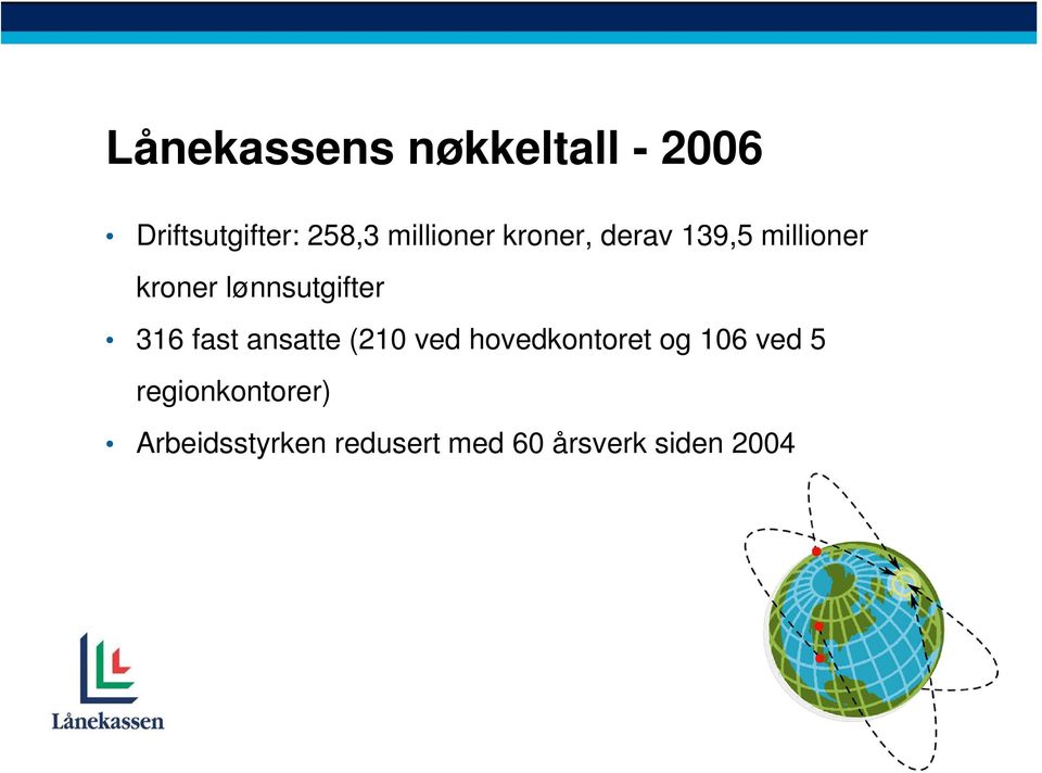 lønnsutgifter 316 fast ansatte (210 ved hovedkontoret og