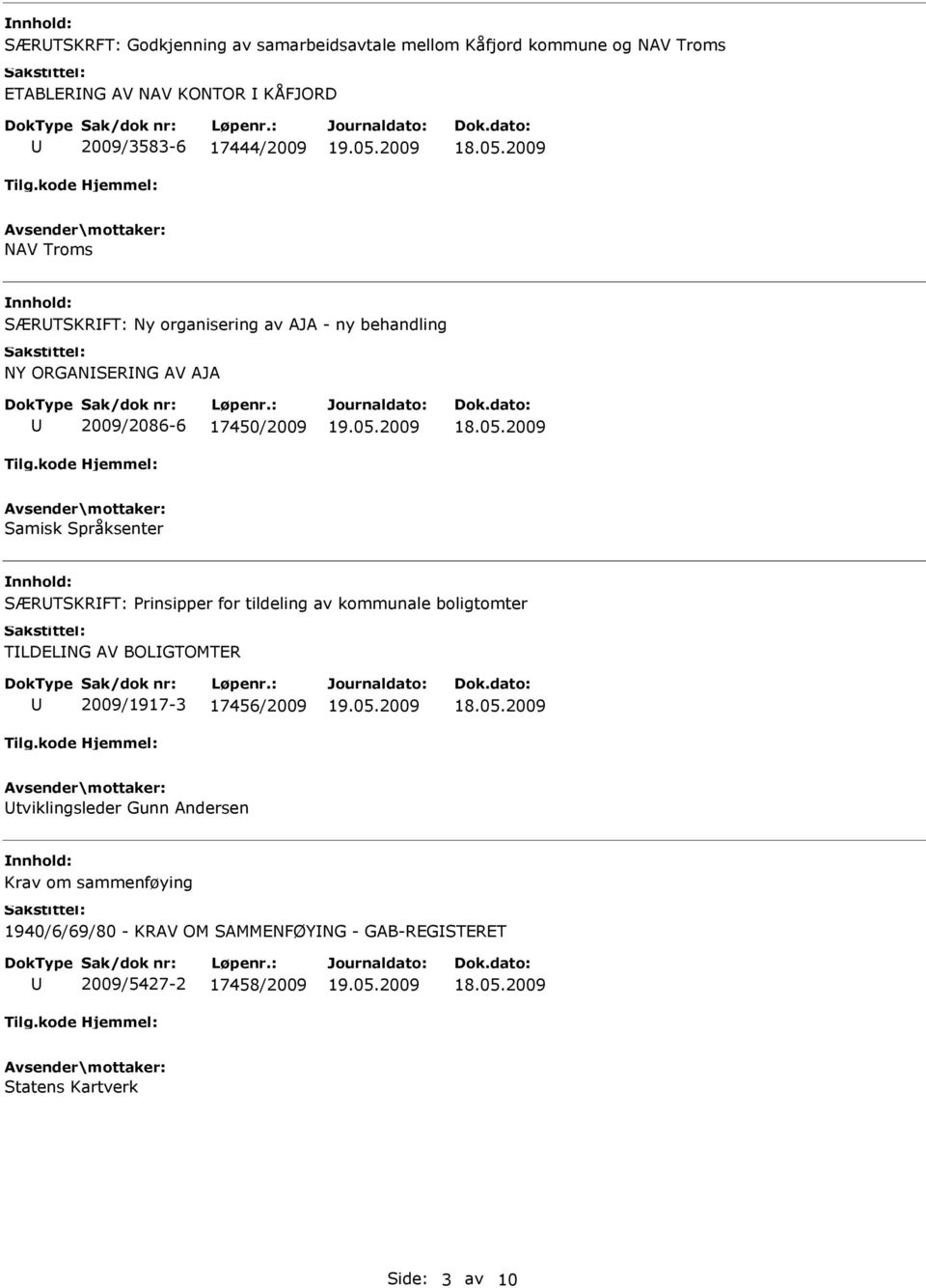 Språksenter SÆRTSKRFT: Prinsipper for tildeling av kommunale boligtomter TLDELNG AV BOLGTOMTER 2009/1917-3 17456/2009