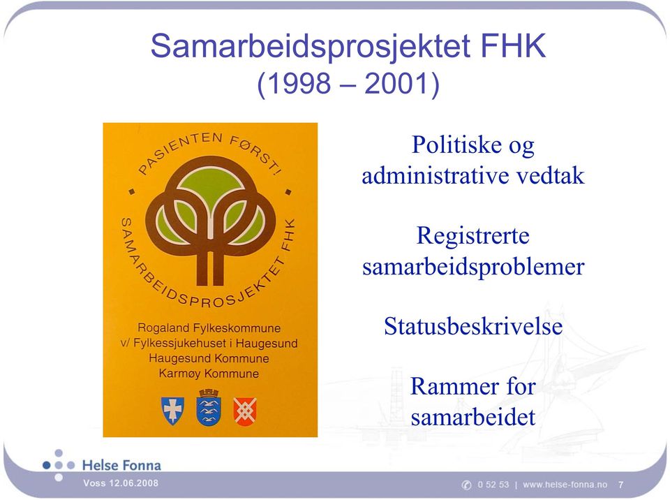 Registrerte samarbeidsproblemer