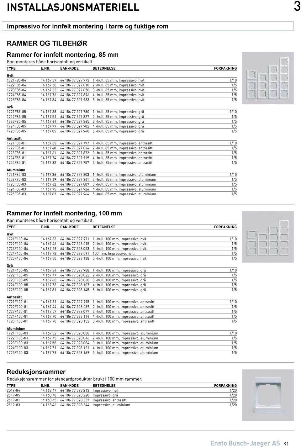 1/5 1723F85-84 14 167 63 64 186 77 327 858 3 -hull, 85 mm, Impressivo, hvit. 1/5 1724F85-84 14 167 76 64 186 77 327 896 4 -hull, 85 mm, Impressivo, hvit.