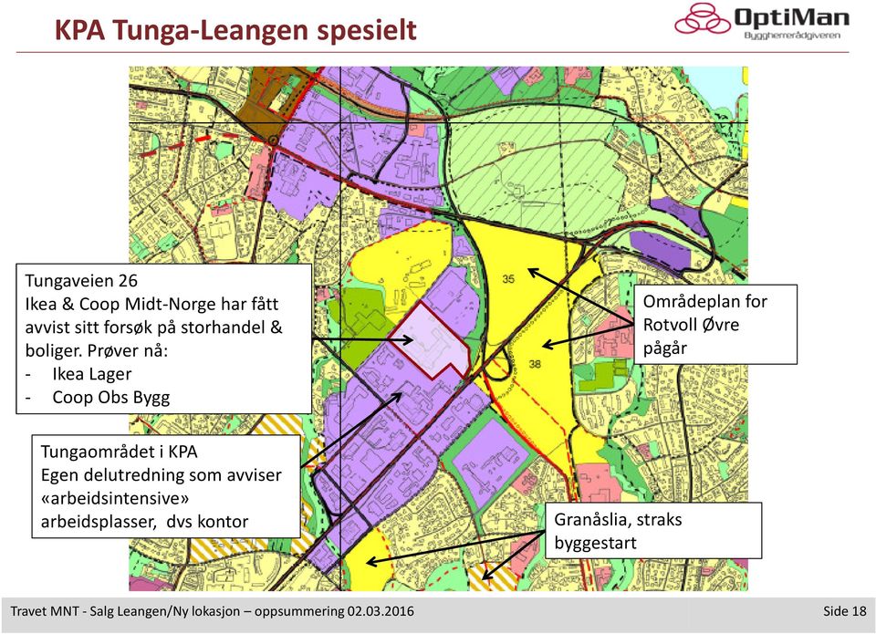 Prøver nå: - Ikea Lager - Coop Obs Bygg Områdeplan for Rotvoll Øvre pågår Tungaområdet i KPA