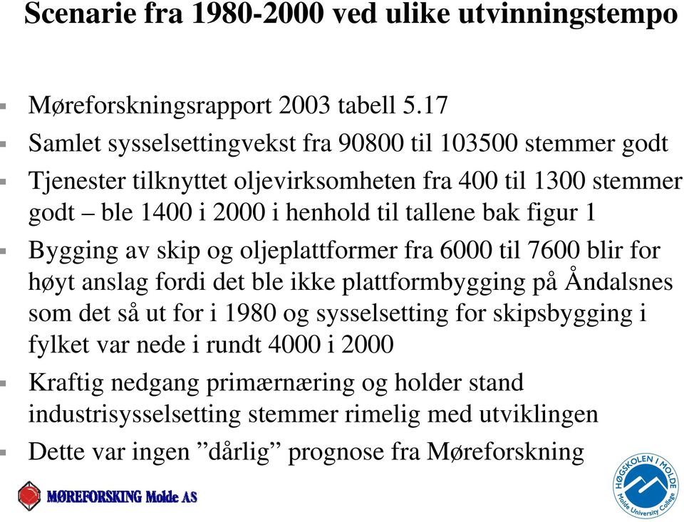 til tallene bak figur 1 Bygging av skip og oljeplattformer fra 6000 til 7600 blir for høyt anslag fordi det ble ikke plattformbygging på Åndalsnes som det så