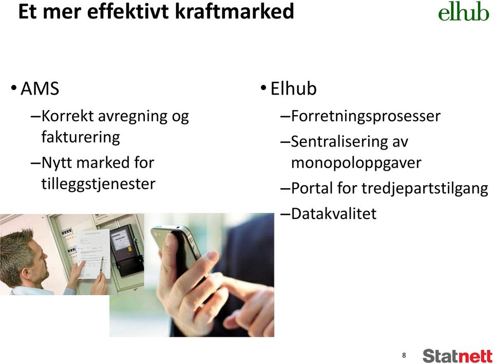 Elhub Forretningsprosesser Sentralisering av