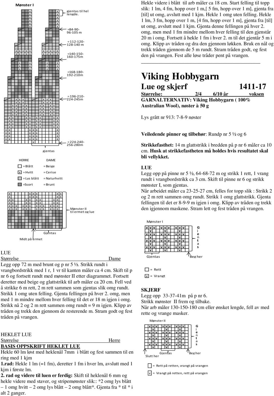 = Brunt I til ermet g lue Midt på ermet Størrelse Dame Legg pp 72 m med brunt g p nr 5 ½. Strikk rundt i vrangbrdstrikk med 1 r, 1 vr til kanten måler ca 4 cm.