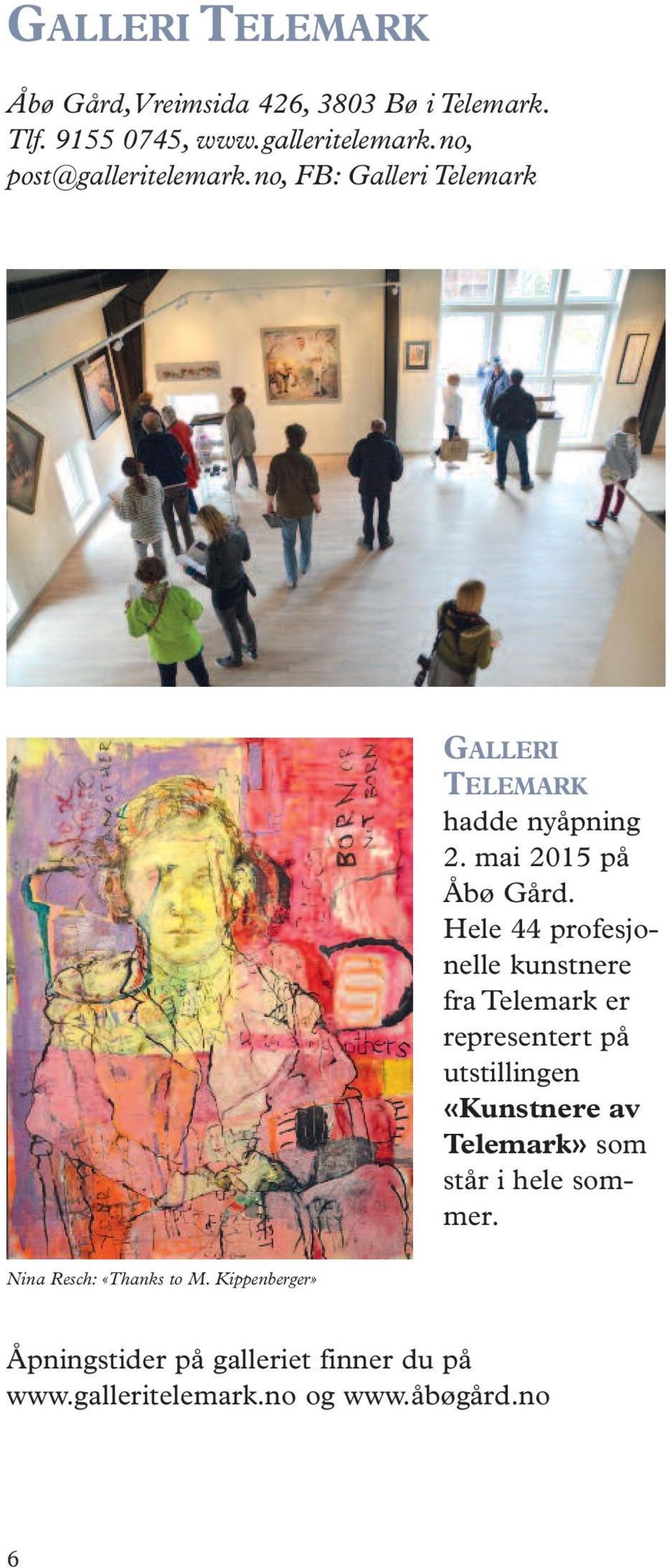 Hele 44 profesjonelle kunstnere fra Telemark er representert på utstillingen «Kunstnere av Telemark» som står i