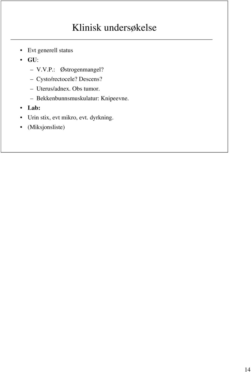 Uterus/adnex. Obs tumor.