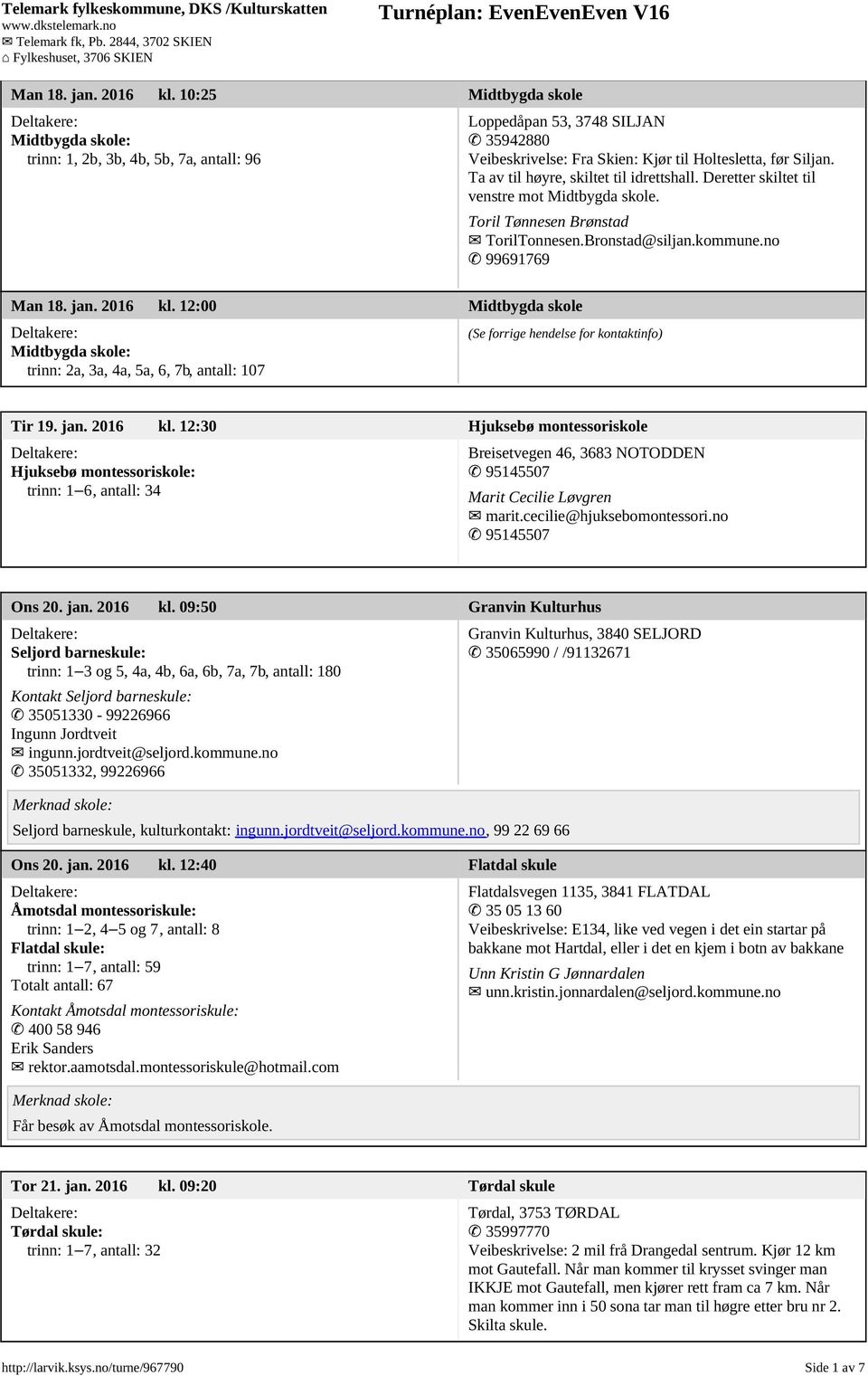 12:00 Midtbygda skole Midtbygda skole: trinn: 2a, 3a, 4a, 5a, 6, 7b, antall: 107 Tir 19. jan. 2016 kl.