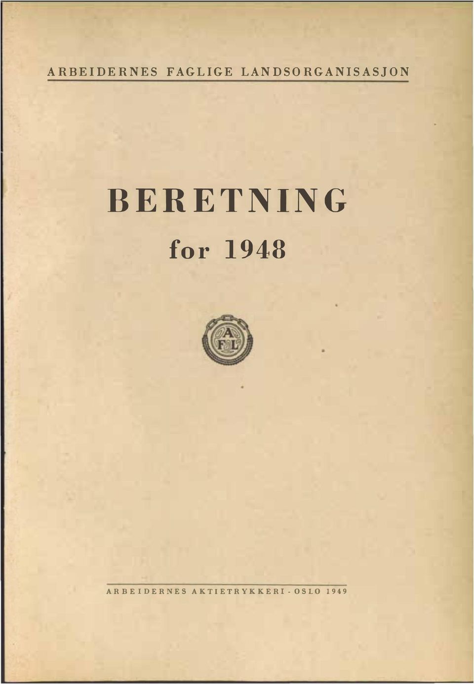BERETNING for 1948