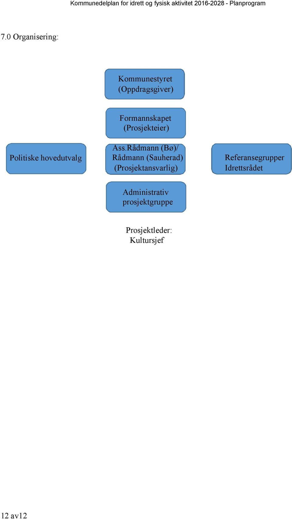 Rådmann (Bø)/ Rådmann (Sauherad) (Prosjektansvarlig)