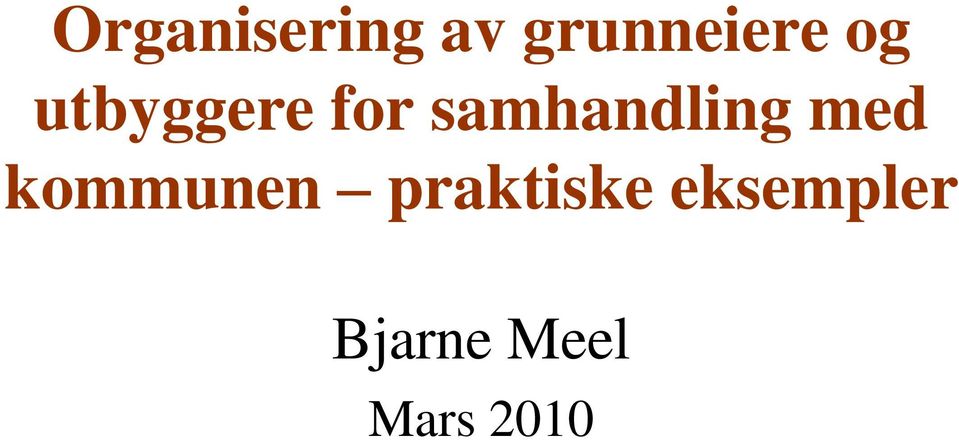 samhandling med kommunen