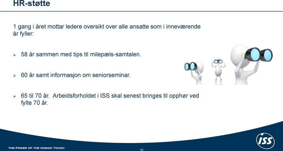 milepæls-samtalen. 60 år samt informasjon om seniorseminar.