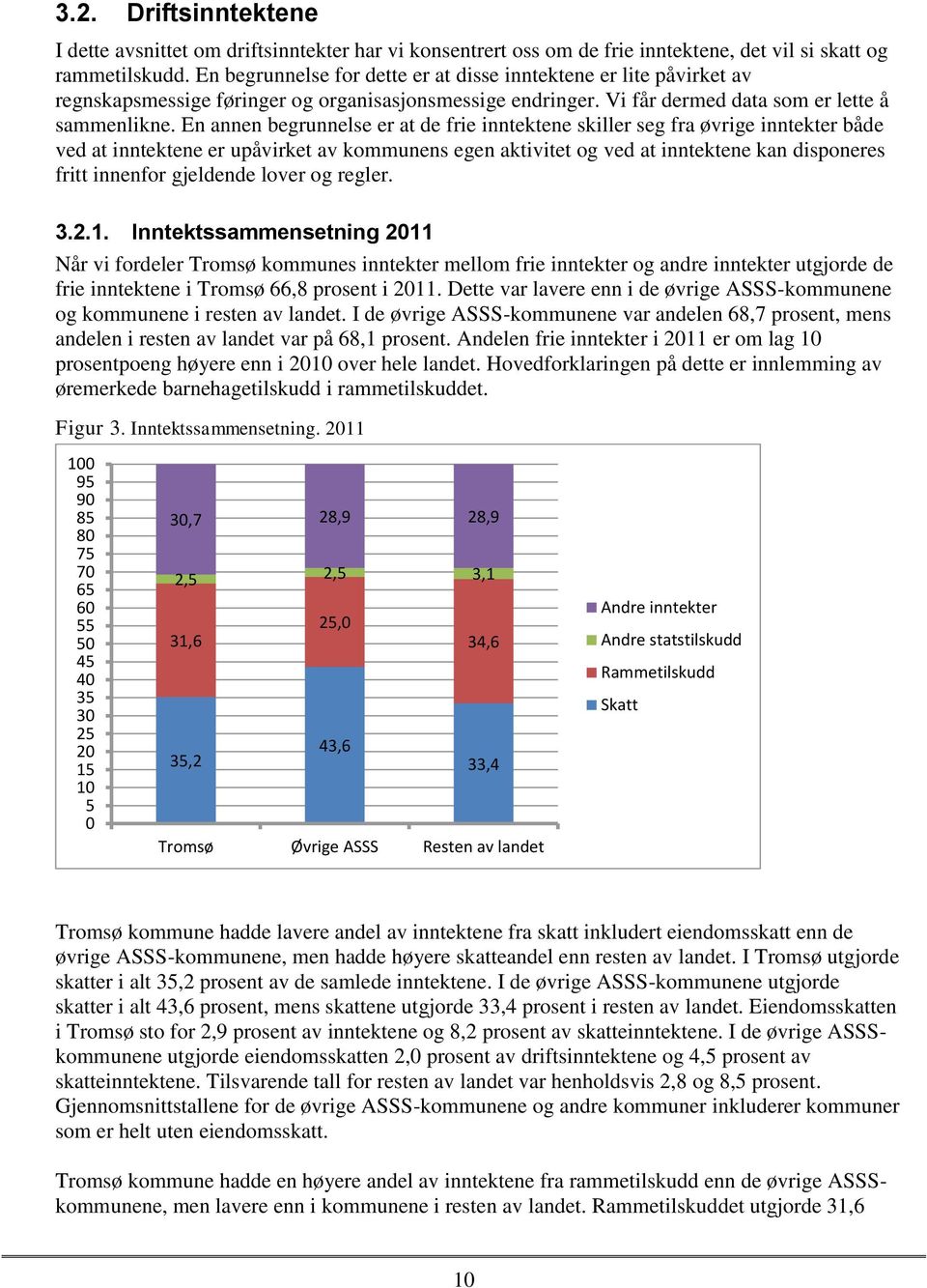 En annen begrunnelse er at de frie inntektene skiller seg fra øvrige inntekter både ved at inntektene er upåvirket av kommunens egen aktivitet og ved at inntektene kan disponeres fritt innenfor