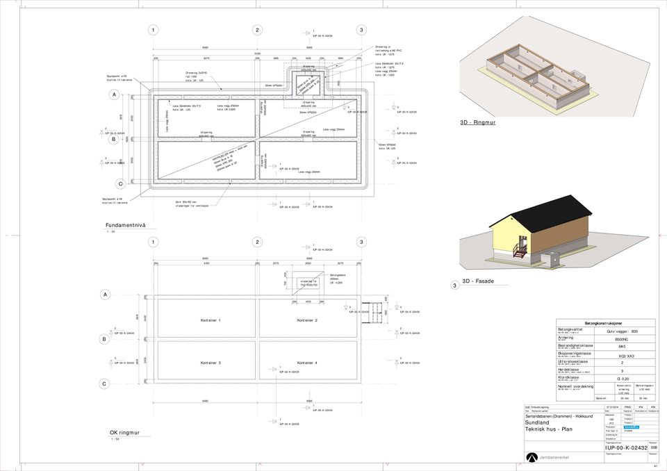 KRYPKJELLER Hmin = 4 mm 5mm Grus 4-6 5mm XPS mm pukk 8- Utsparing x6 mm Utsparing 6x6 mm Utsparing 6x4 mm 5mm XPS Utsparing 6x6 mm IUP--K-45 Leca-vegg 5mm Leca-vegg 5mm IUP--K-45 5mm XPS kote: UK-,5