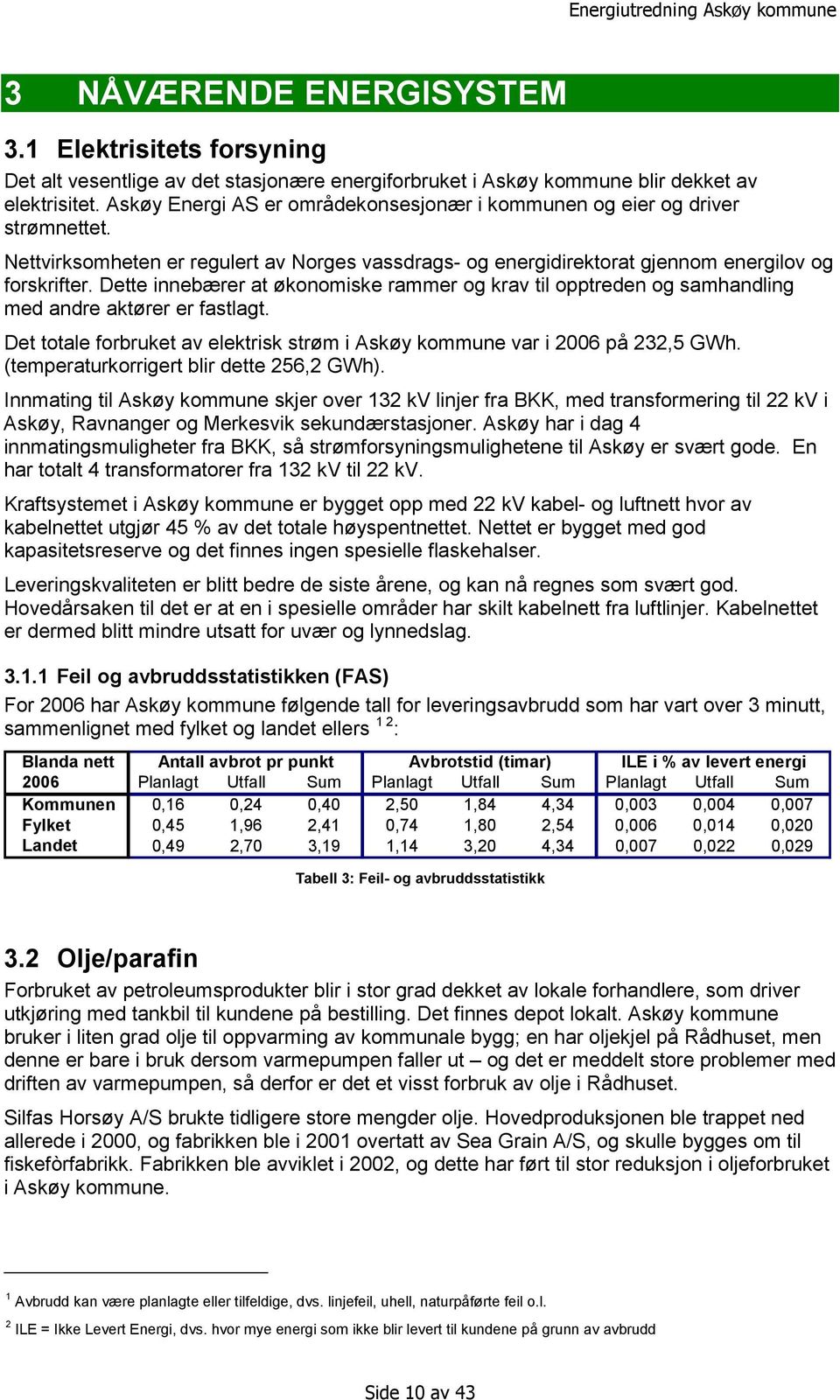 Dette innebærer at økonomiske rammer og krav til opptreden og samhandling med andre aktører er fastlagt. Det totale forbruket av elektrisk strøm i Askøy kommune var i 2006 på 232,5 GWh.