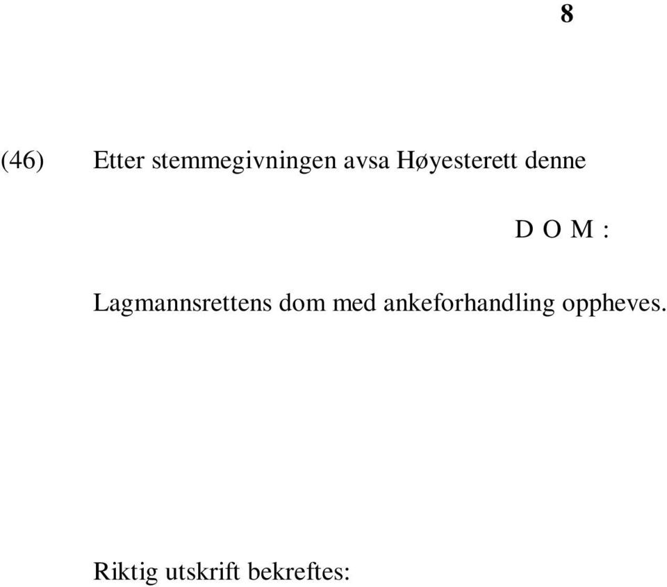 Lagmannsrettens dom med