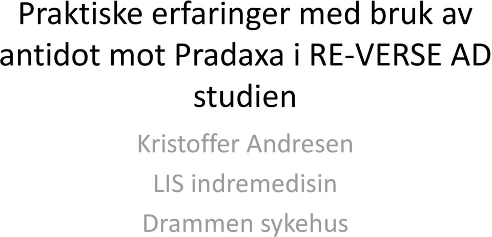 RE-VERSE AD studien Kristoffer