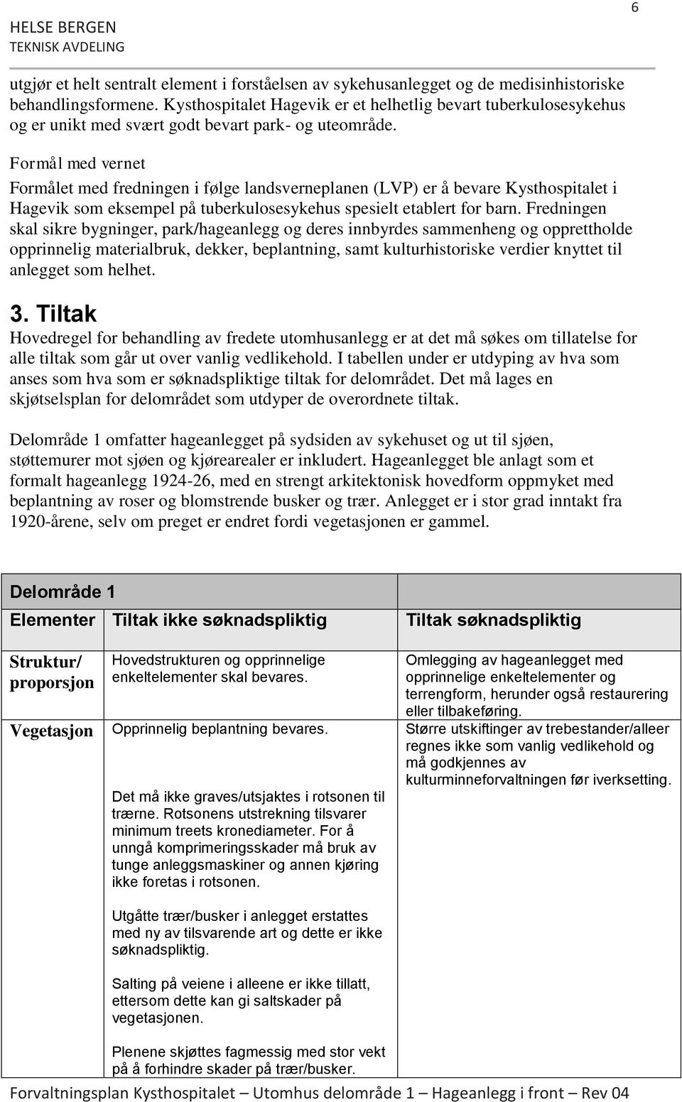 Formål med vernet Formålet med fredningen i følge landsverneplanen (LVP) er å bevare Kysthospitalet i Hagevik som eksempel på tuberkulosesykehus spesielt etablert for barn.