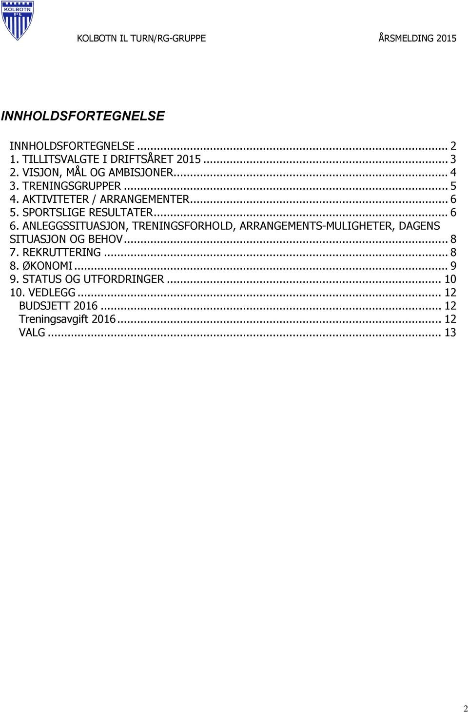 SPORTSLIGE RESULTATER... 6 6.