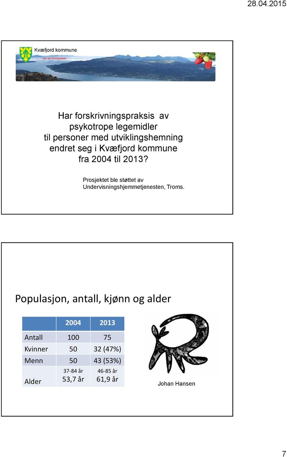 Prosjektet ble støttet av Undervisningshjemmetjenesten, Troms.