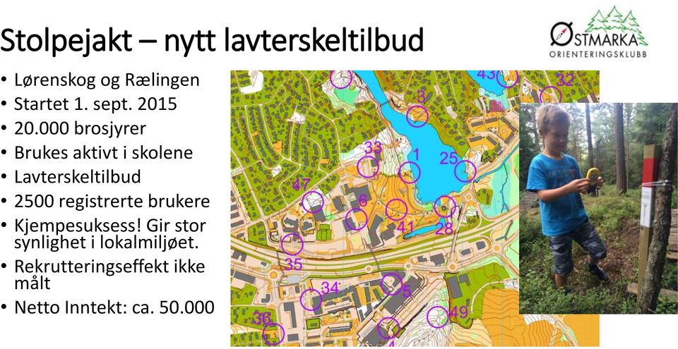 000 brosjyrer Brukes aktivt i skolene Lavterskeltilbud 2500