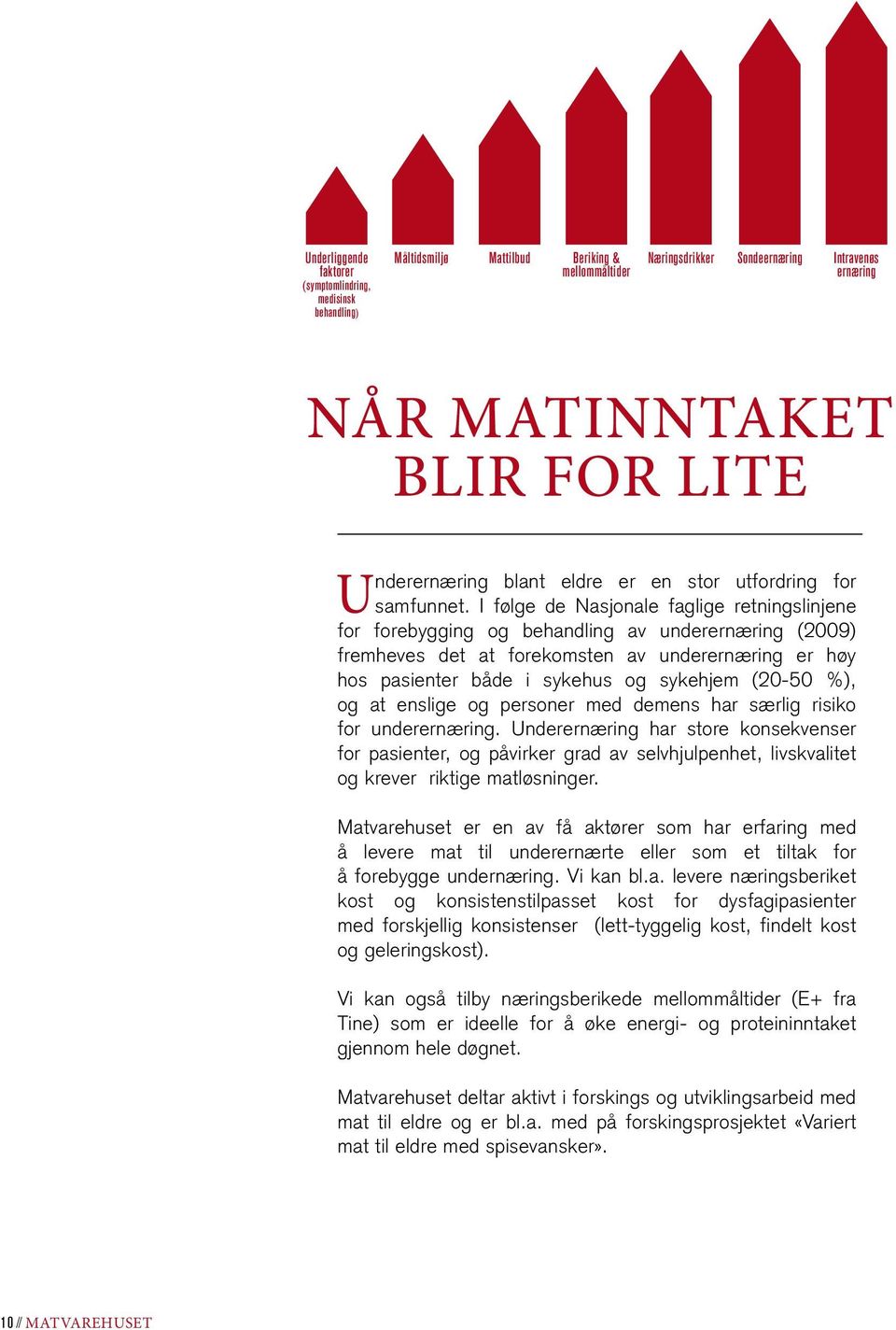 I følge de Nasjonale faglige retningslinjene for forebygging og behandling av underernæring (2009) fremheves det at forekomsten av underernæring er høy hos pasienter både i sykehus og sykehjem (20-50