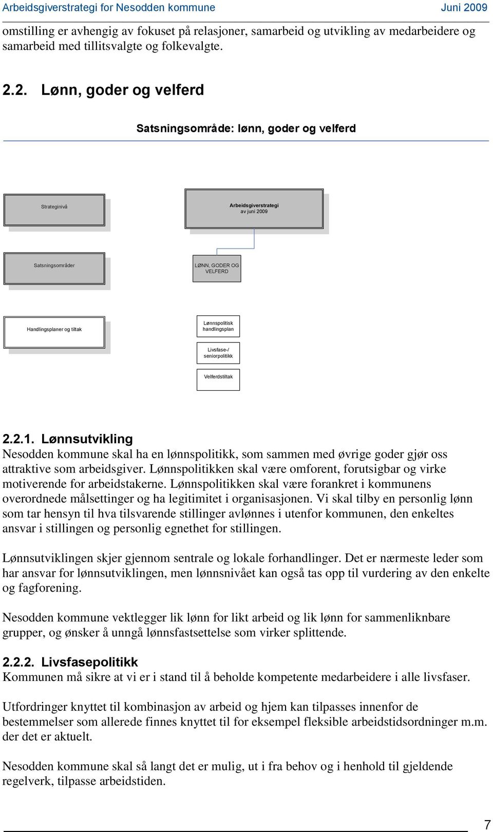 handlingsplan Livsfase-/ seniorpolitikk Velferdstiltak 2.2.1. Lønnsutvikling Nesodden kommune skal ha en lønnspolitikk, som sammen med øvrige goder gjør oss attraktive som arbeidsgiver.