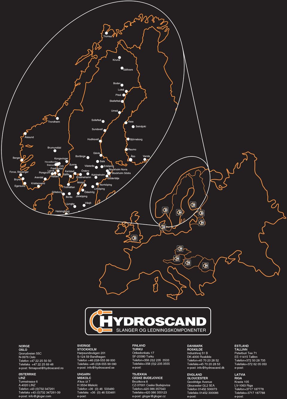 se FINLAND TURKU Orikedonkatu 17 SF-20380 Turku Telefon+358 (0)2 235 3533 Telefaks+358 (0)2 235 3555 e-post: DANMARK ROSKILDE Industrivej 51 B DK-4000 Roskilde Telefon+45 70 20 28 52 Telefaks+45 70