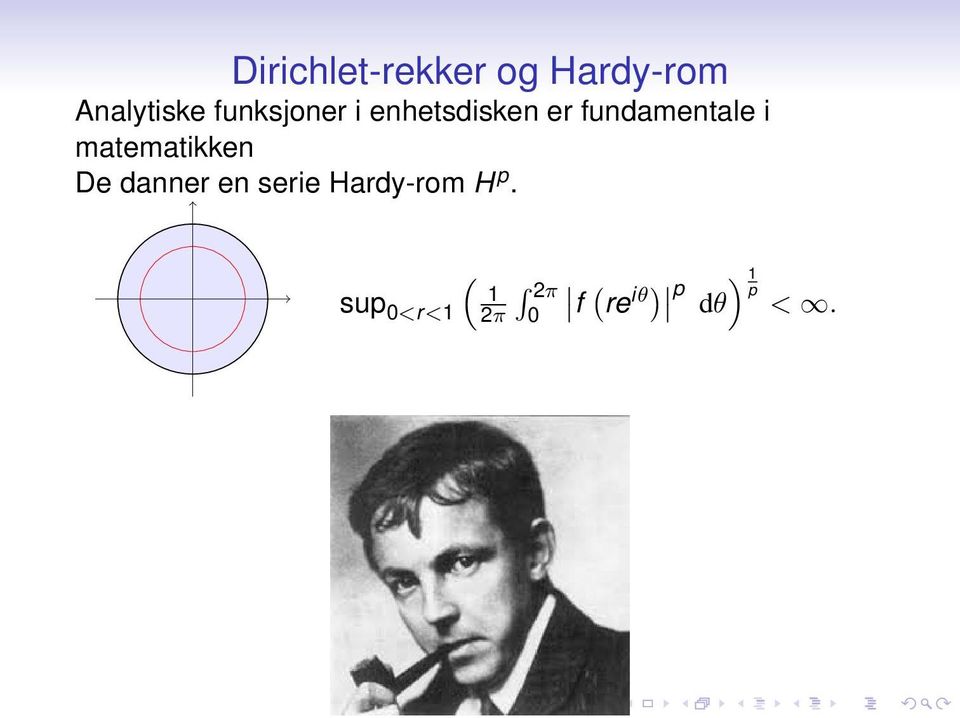 matematikken De danner en serie Hardy-rom H