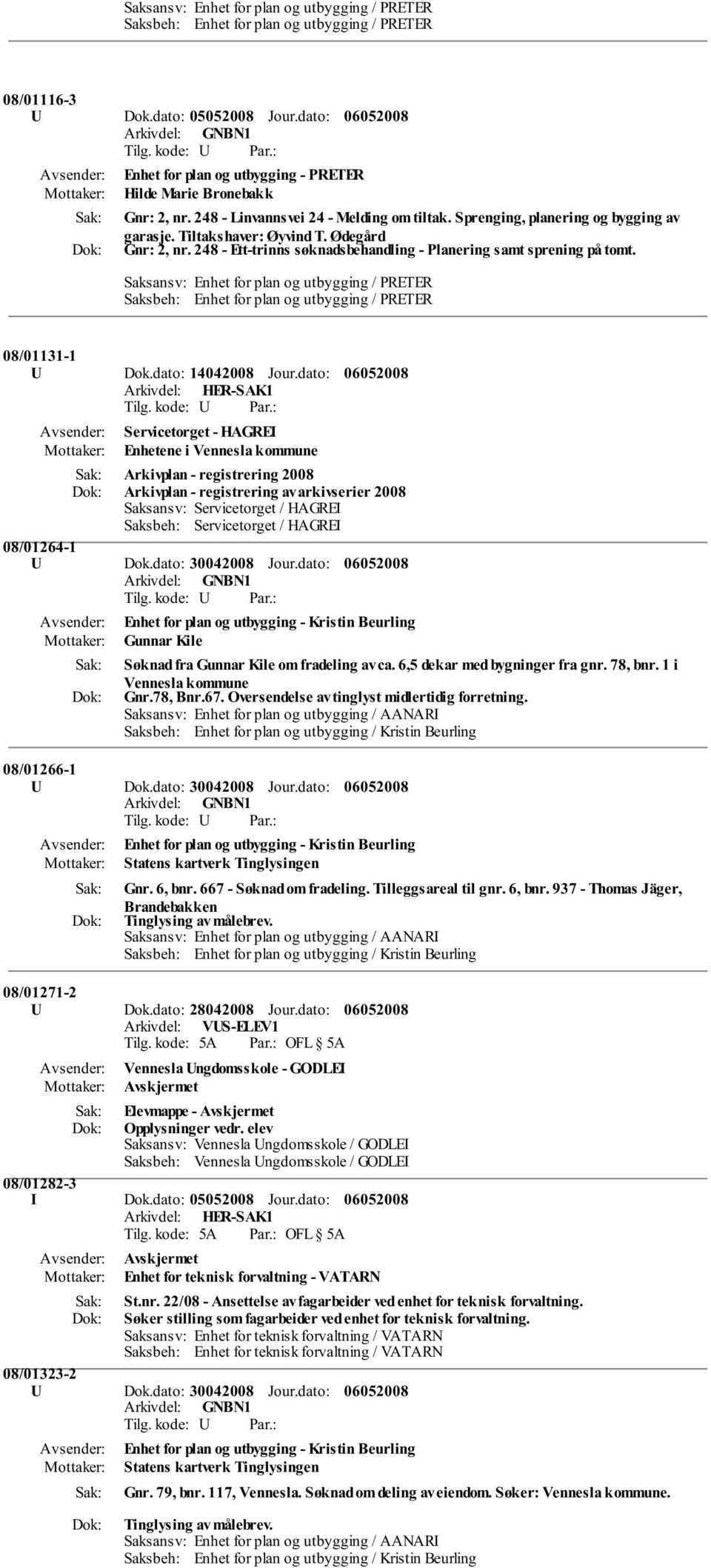 Ødegård Gnr: 2, nr. 248 - Ett-trinns søknadsbehandling - Planering samt sprening på tomt. Saksansv: Enhet for plan og utbygging / PRETER Saksbeh: Enhet for plan og utbygging / PRETER 08/01131-1 U Dok.