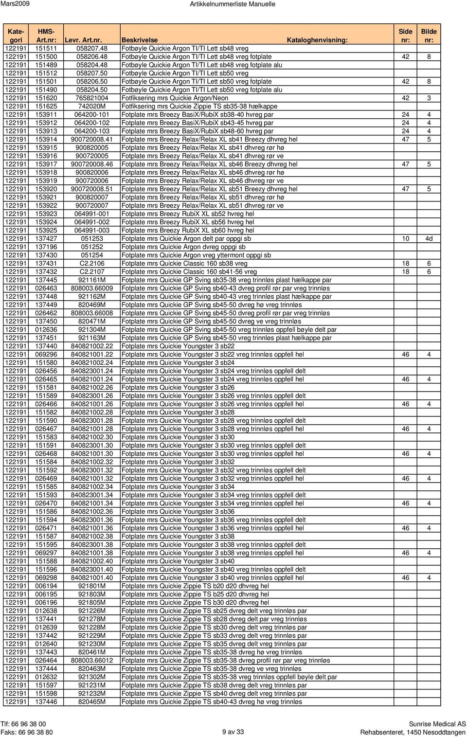 50 Fotbøyle Quickie Argon TI/TI Lett sb50 vreg 122191 151501 058206.50 Fotbøyle Quickie Argon TI/TI Lett sb50 vreg fotplate 42 8 122191 151490 058204.