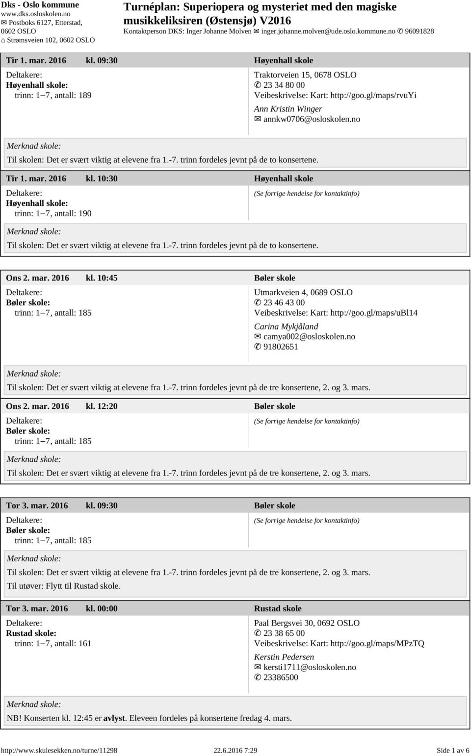 10:30 Høyenhall skole Høyenhall skole: trinn: 1 7, antall: 190 Ons 2. mar. 2016 kl.