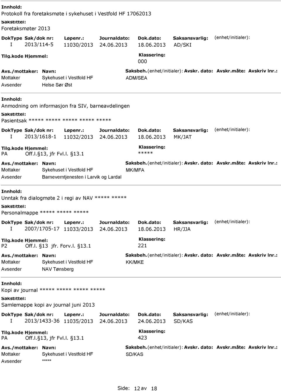 : MK/MFA Barneverntjenesten i Larvik og Lardal nnhold: nntak fra dialogmøte 2 i regi av NAV 2007/1705-17 11033/2013 HR/JJA Avs./mottaker: Navn: Saksbeh. Avskr. dato: Avskr.måte: Avskriv lnr.