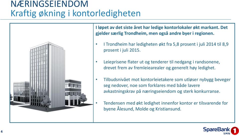 Leieprisene flater ut og tenderer til nedgang i randsonene, drevet frem av fremleiearealer og generelt høy ledighet.