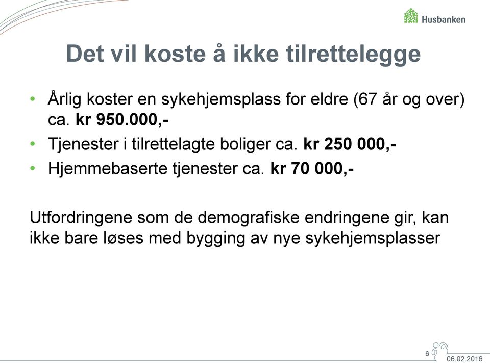 kr 250 000,- Hjemmebaserte tjenester ca.