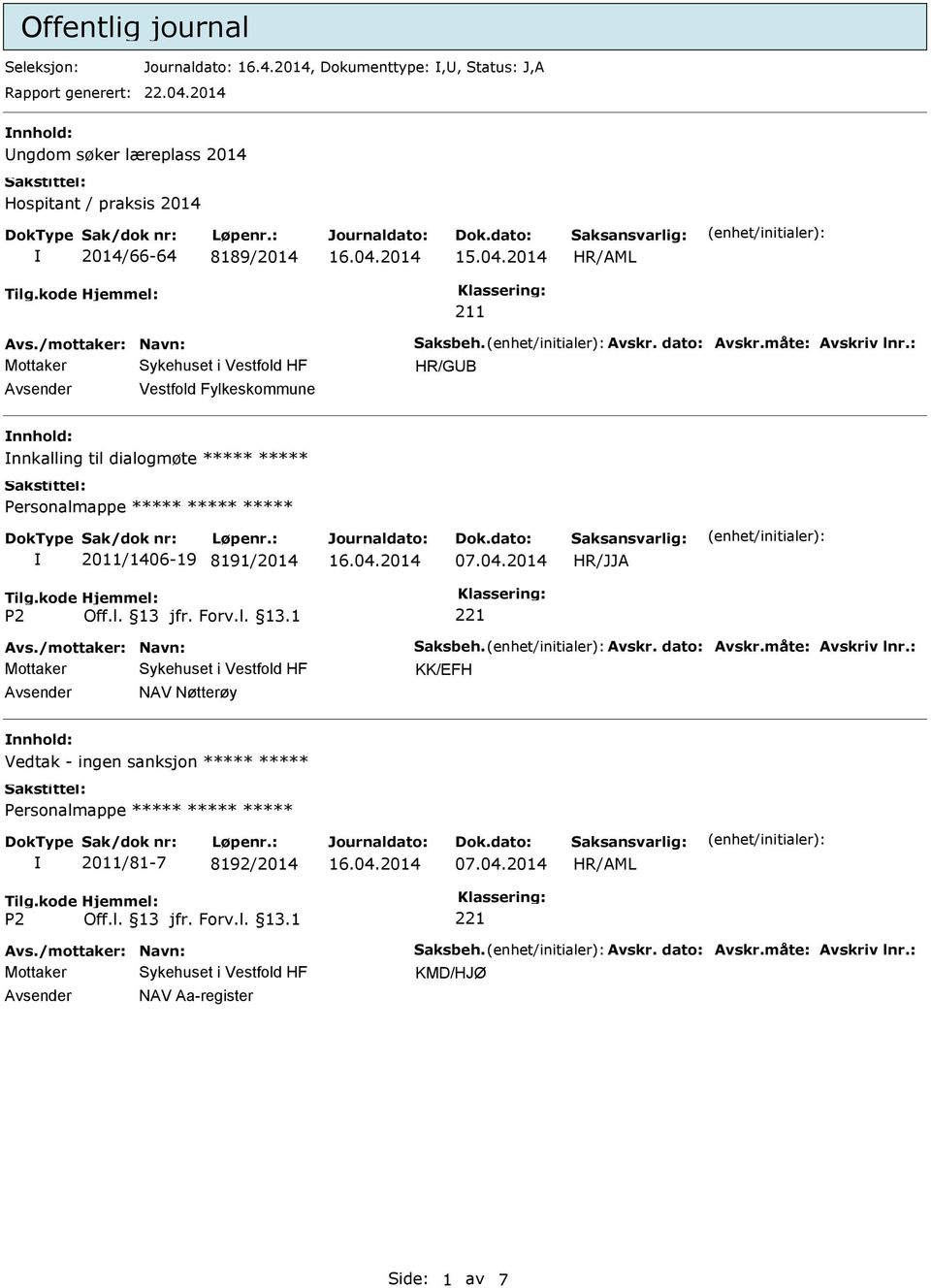 2014 211 HR/GUB Avsender Vestfold Fylkeskommune nnhold: nnkalling til dialogmøte 2011/1406-19 8191/2014