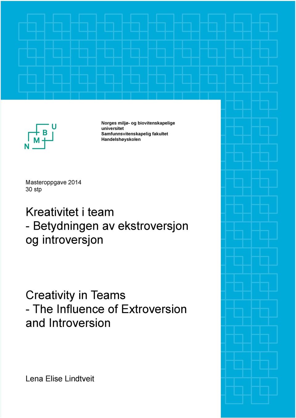 team - Betydningen av ekstroversjon og introversjon Creativity in