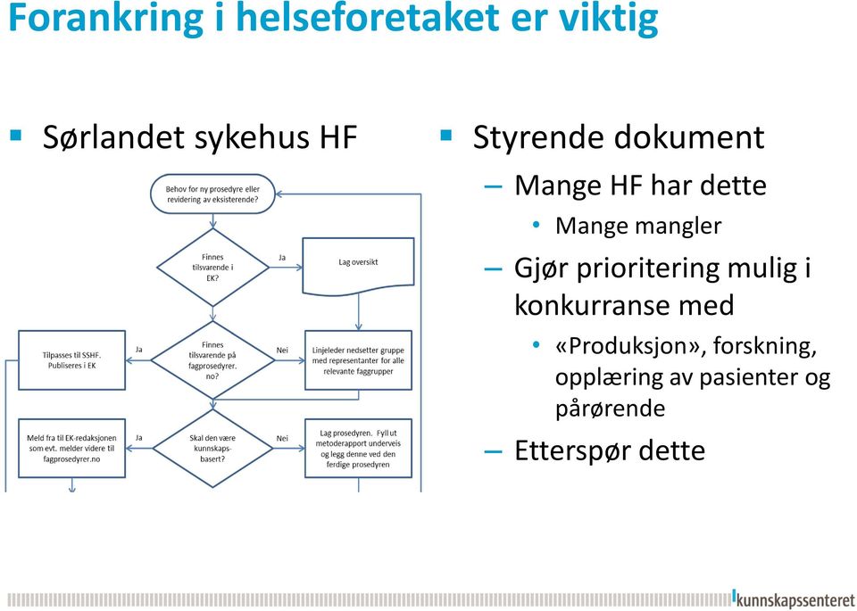 Gjør prioritering mulig i konkurranse med «Produksjon»,