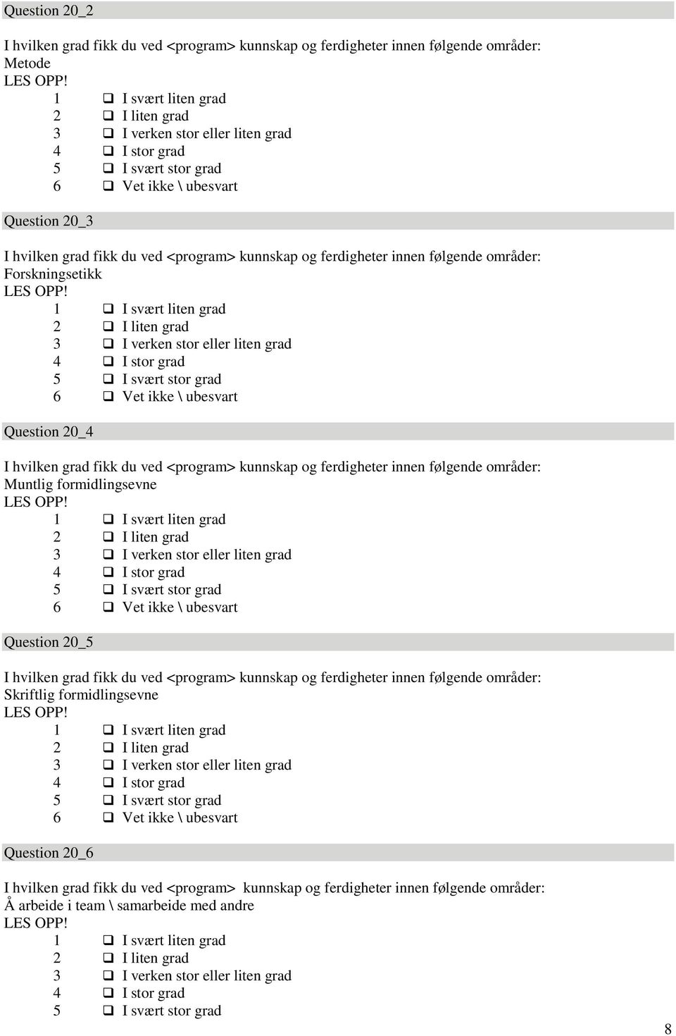 formidlingsevne Question 20_5 Skriftlig