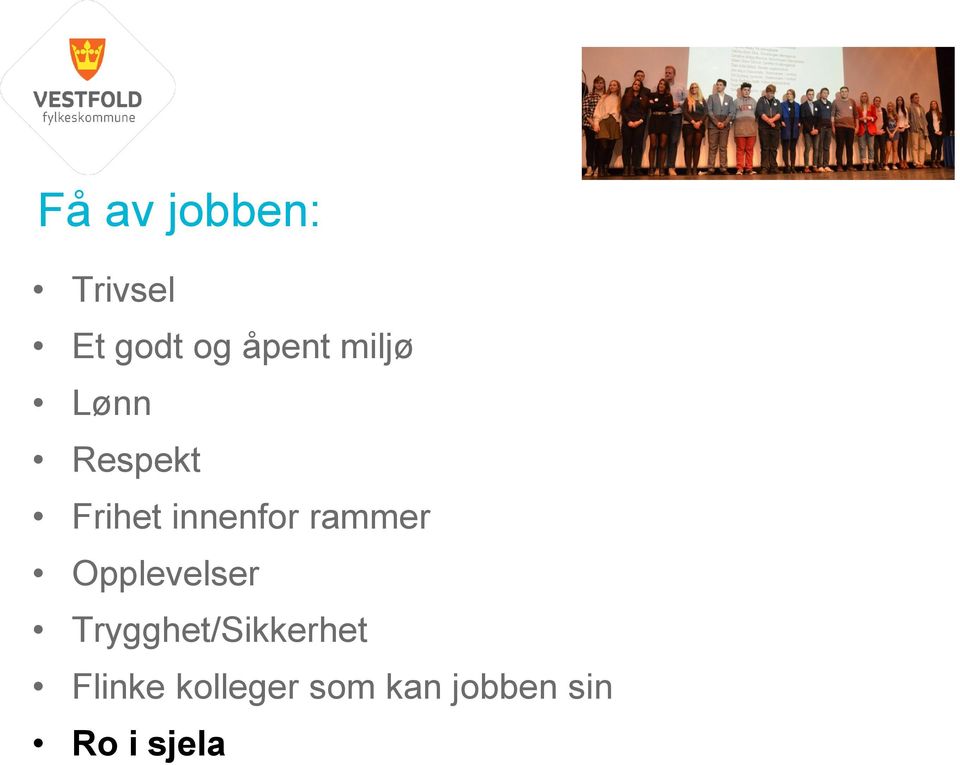 rammer Opplevelser Trygghet/Sikkerhet