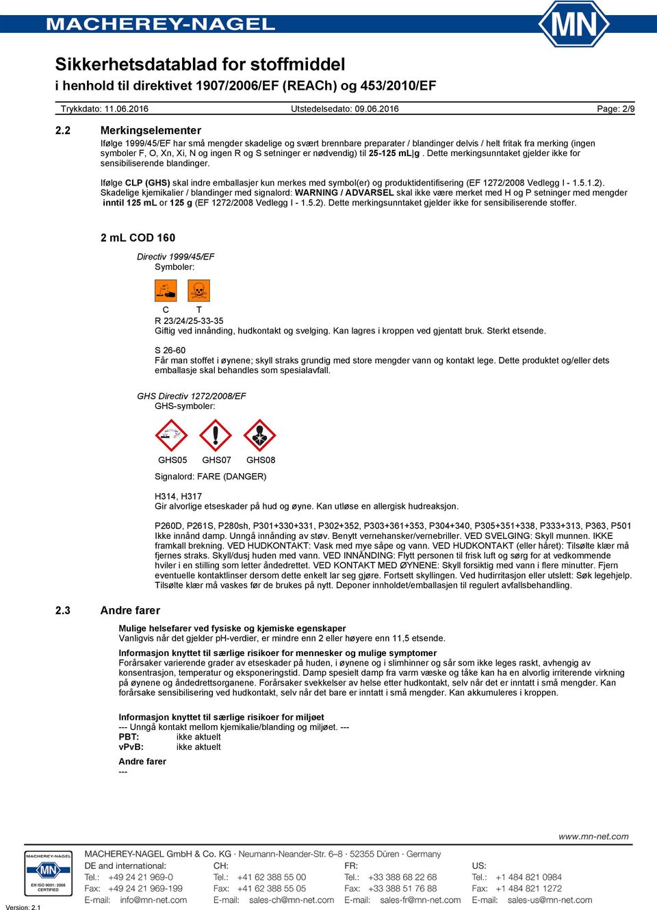 er nødvendig) til 25-125 ml g. Dette merkingsunntaket gjelder ikke for sensibiliserende blandinger.