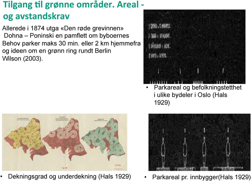 om byboernes Behov parker maks 30 min.