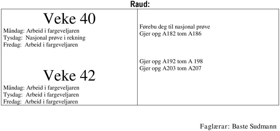 nasjonal prøve Gjer opg A182 tom A186 Gjer opg