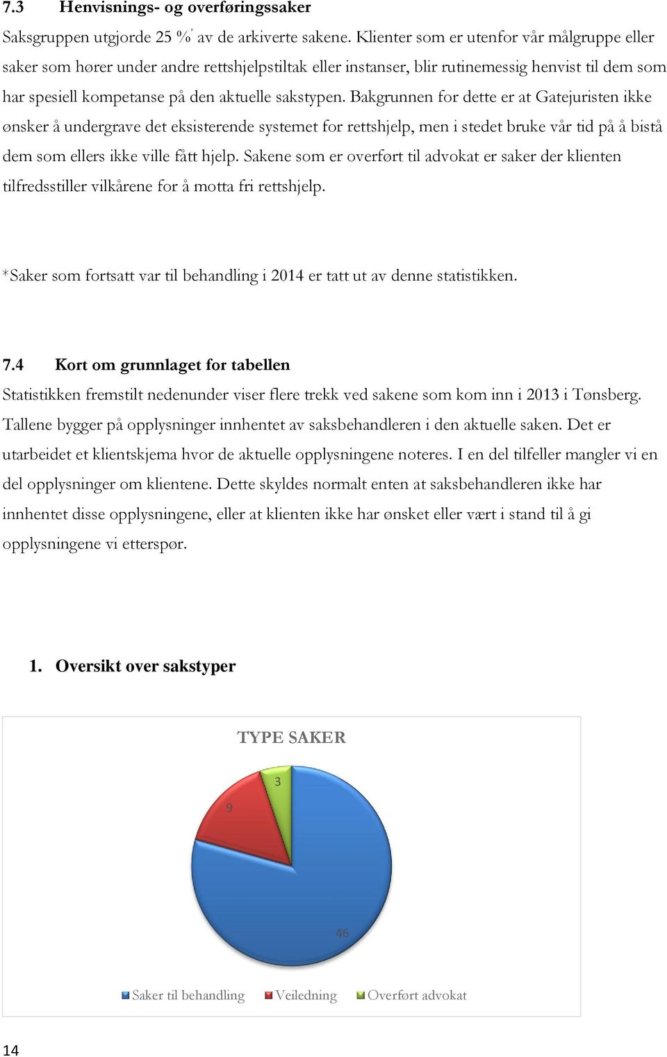 Bakgrunnen for dette er at Gatejuristen ikke ønsker å undergrave det eksisterende systemet for rettshjelp, men i stedet bruke vår tid på å bistå dem som ellers ikke ville fått hjelp.