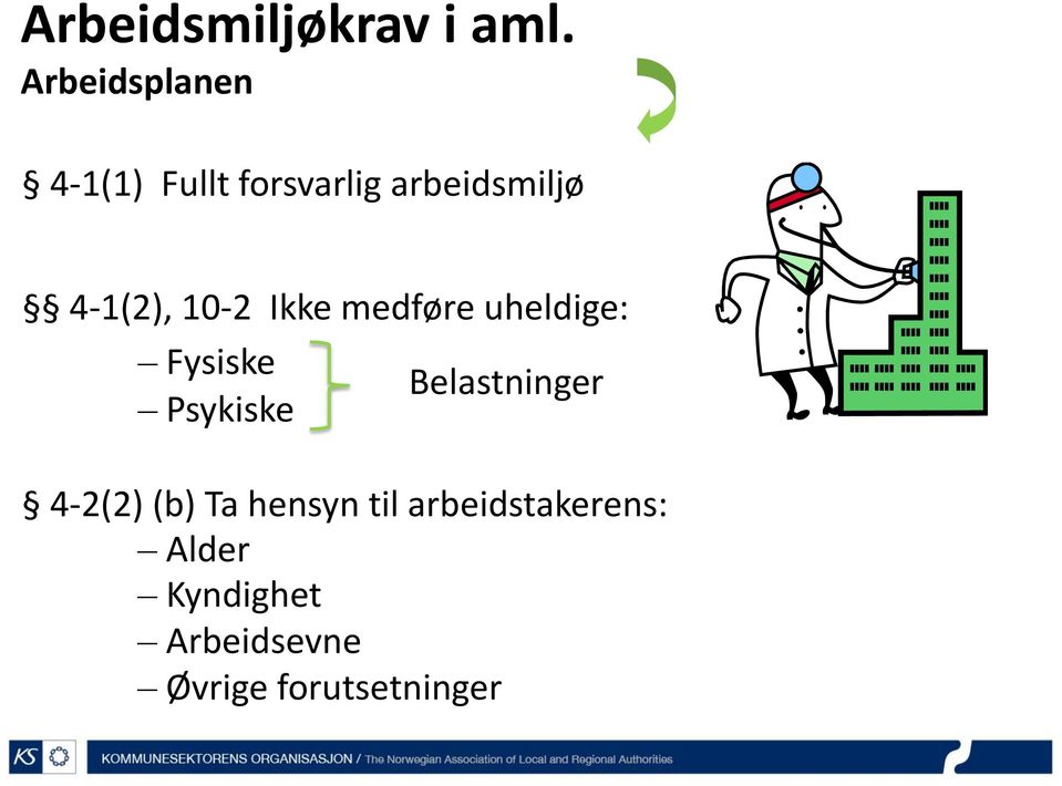 4-1(2), 10-2 Ikke medføre uheldige: Fysiske Belastninger