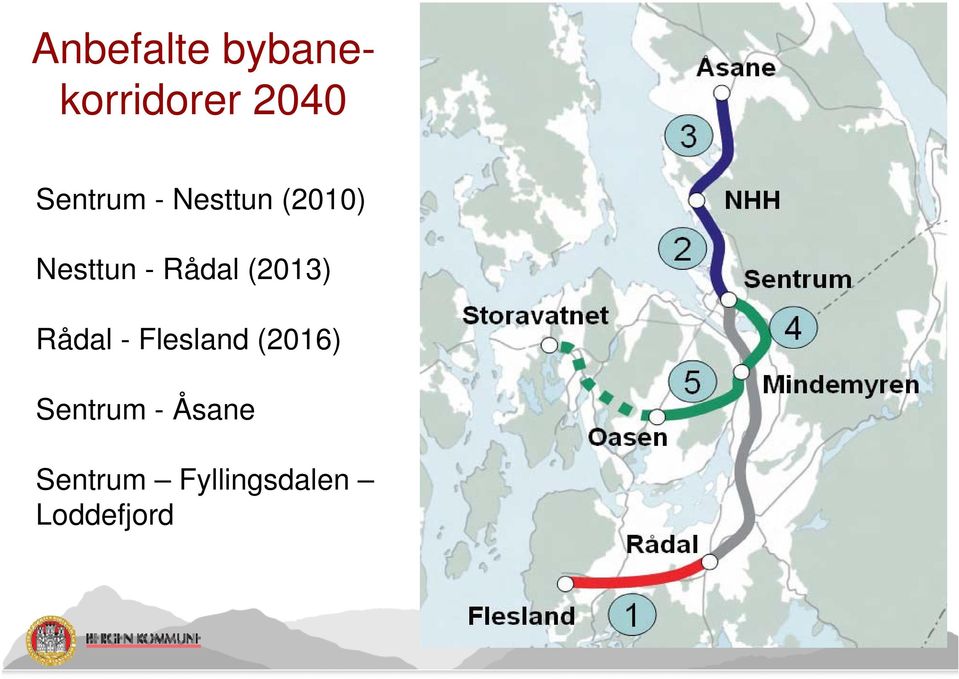 Rådal (2013) Rådal - Flesland (2016)