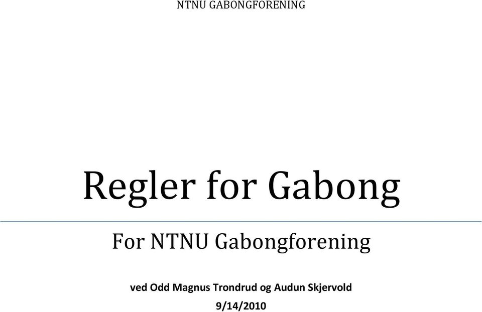 Gabongforening ved Odd