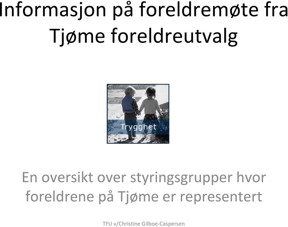 oversikt over styringsgrupper