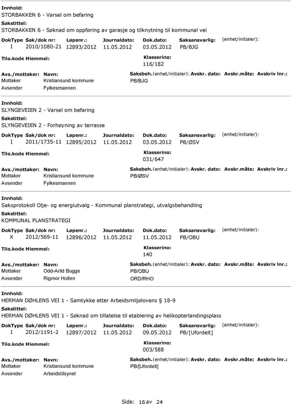 2012 PB/ØSV 031/647 PB/ØSV Fylkesmannen Saksprotokoll Olje- og energiutvalg - Kommunal planstrategi, utvalgsbehandling KOMMNAL PLANSTRATEG X 2012/569-11 12896/2012 PB/OB 140 Mottaker